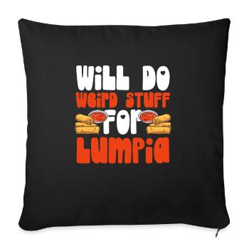 Lumpia Cuisine philippine Philippines - Housse de coussin décorative 45 x 45 cm - noir - Devant