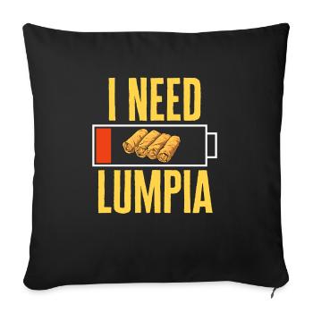 Lumpia Cuisine philippine Philippines - Housse de coussin décorative 45 x 45 cm - noir - Devant
