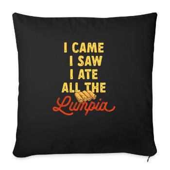 Lumpia Cuisine philippine Philippines - Housse de coussin décorative 45 x 45 cm - noir - Devant