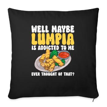 Lumpia Cuisine philippine Philippines - Housse de coussin décorative 45 x 45 cm - noir - Devant