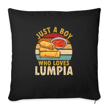 Lumpia Cuisine philippine Philippines - Housse de coussin décorative 45 x 45 cm - noir - Devant