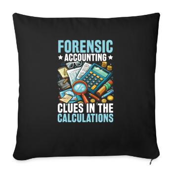 Forensischer Buchhalter Beruf Wirtschaftsprüfung Buchhaltung - Sofakissenbezug 45 x 45 cm - Schwarz - Vorne