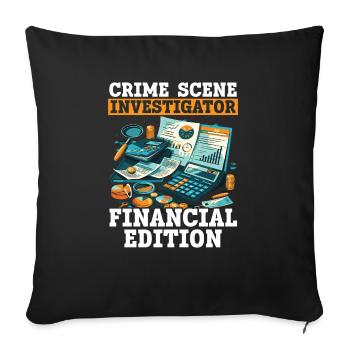 Forensischer Buchhalter Beruf Wirtschaftsprüfung Buchhaltung - Sofakissenbezug 45 x 45 cm - Schwarz - Vorne