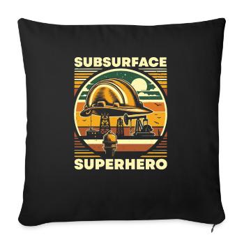 Drilling Engineer Job Profession Oil Rig Worker - Sofa pillowcase 17,3'' x 17,3'' (45 x 45 cm) - black - Front