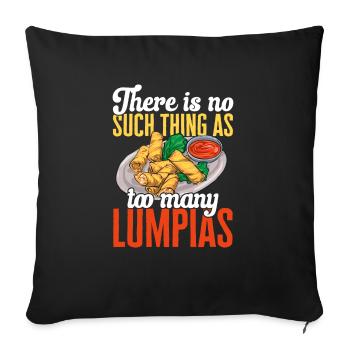 Lumpia Cuisine philippine Philippines - Housse de coussin décorative 45 x 45 cm - noir - Devant