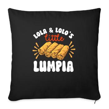 Lumpia Cuisine philippine Philippines - Housse de coussin décorative 45 x 45 cm - noir - Devant