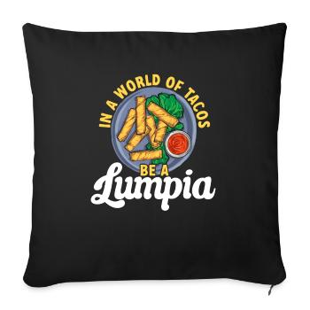 Lumpia Cuisine philippine Philippines - Housse de coussin décorative 45 x 45 cm - noir - Devant