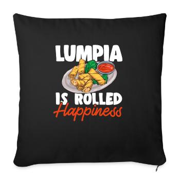 Lumpia Filipino Food Philippines - Sofa pillowcase 17,3'' x 17,3'' (45 x 45 cm) - black - Front