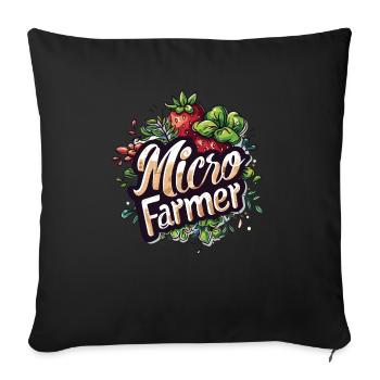 Microgreen Agriculture Gartenarbeit - Sofakissenbezug 45 x 45 cm - Schwarz - Vorne