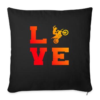 Dirt Biker Freestyle Motocross Dirt Bike - Sofa pillowcase 17,3'' x 17,3'' (45 x 45 cm) - black - Front