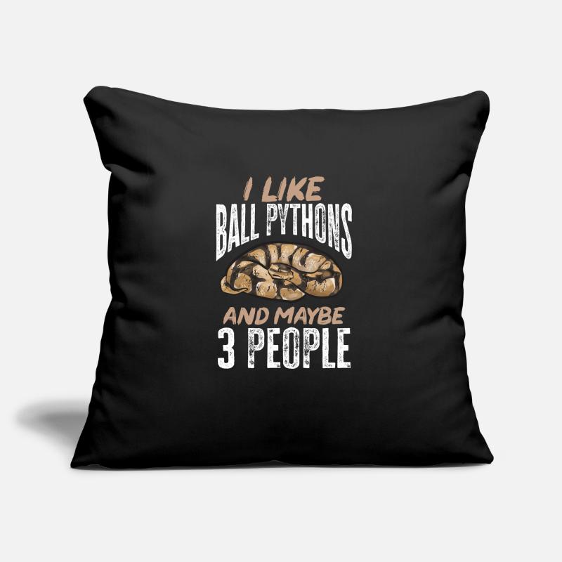 Ball Python Snake King Python Housse de coussin décorative 45 x 45 cm
