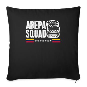 Arepas Colombian Venezuela Food - Sofa pillowcase 17,3'' x 17,3'' (45 x 45 cm) - black - Front