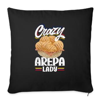 Arepas Colombian Venezuela Food - Sofa pillowcase 17,3'' x 17,3'' (45 x 45 cm) - black - Front