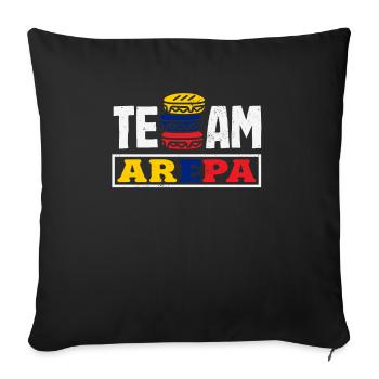 Arepas Colombian Venezuela Food - Sofa pillowcase 17,3'' x 17,3'' (45 x 45 cm) - black - Front
