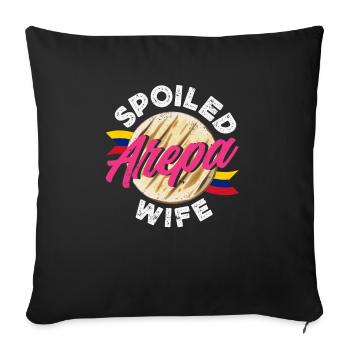 Arepas Colombian Venezuela Food - Sofa pillowcase 17,3'' x 17,3'' (45 x 45 cm) - black - Front