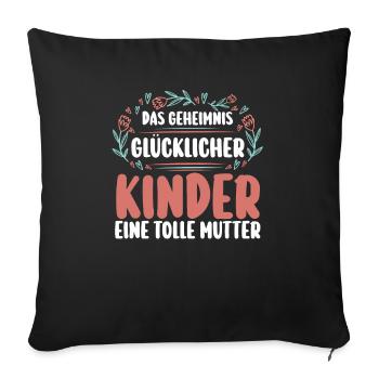 Mom Mother's Day Mom - Sofa pillowcase 17,3'' x 17,3'' (45 x 45 cm) - black - Front