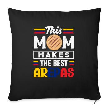 Arepas Colombian Venezuela Food - Sofa pillowcase 17,3'' x 17,3'' (45 x 45 cm) - black - Front