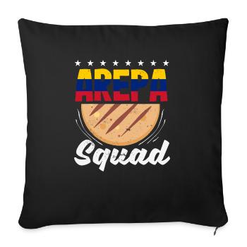 Arepas Colombian Venezuela Food - Sofa pillowcase 17,3'' x 17,3'' (45 x 45 cm) - black - Front