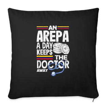 Arepas Colombian Venezuela Food - Sofa pillowcase 17,3'' x 17,3'' (45 x 45 cm) - black - Front