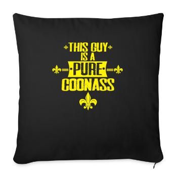Ce gars est une pure fierté et charisme de Coonass - Housse de coussin décorative 45 x 45 cm - noir - Devant