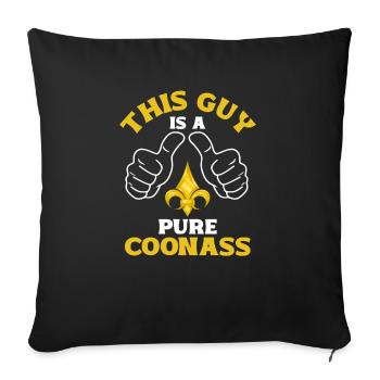 Ce gars est une pure fierté et un charisme de Coonass - Housse de coussin décorative 45 x 45 cm - noir - Devant