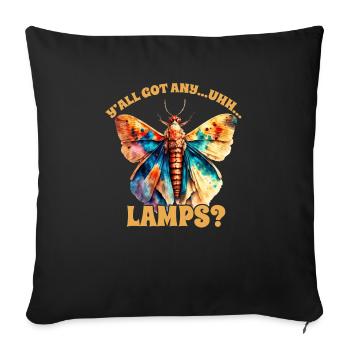 Vous en avez tous... Euh... Lampes Moth - Housse de coussin décorative 45 x 45 cm - noir - Devant