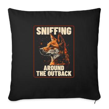 Dingo-Hund Westaustralien Australischer Dingo-Liebhaber - Sofakissenbezug 45 x 45 cm - Schwarz - Vorne