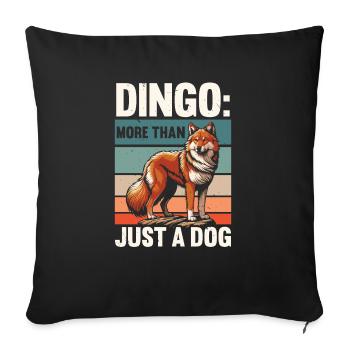 Dingo-Hund Westaustralien Australischer Dingo-Liebhaber - Sofakissenbezug 45 x 45 cm - Schwarz - Vorne