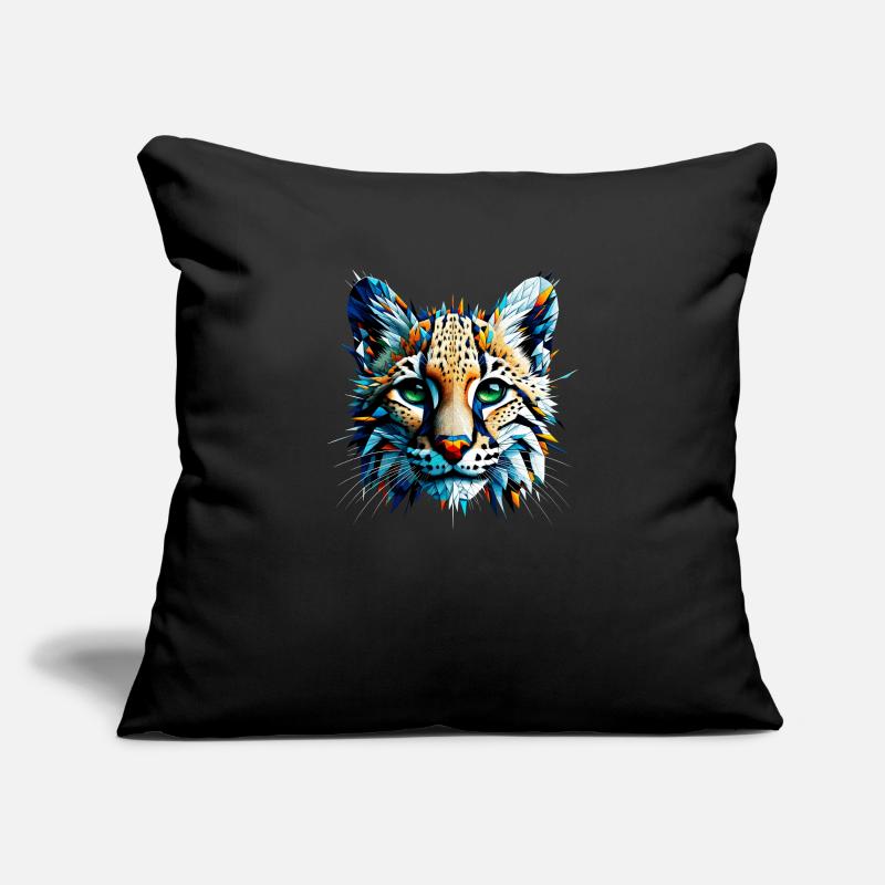 Polygone Art Ocelot Ocelots Nain Léopard Housse de coussin décorative 45 x 45 cm