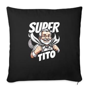 Tito Oncle philippin Philippines Meilleur oncle de tous les temps - Housse de coussin décorative 45 x 45 cm - noir - Devant