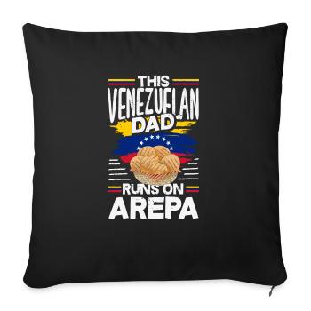 Arepas Colombian Venezuela Food - Sofa pillowcase 17,3'' x 17,3'' (45 x 45 cm) - black - Front