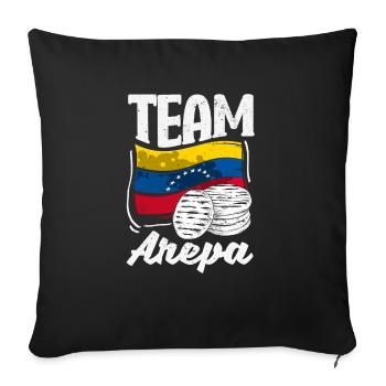 Arepas Colombian Venezuela Food - Sofa pillowcase 17,3'' x 17,3'' (45 x 45 cm) - black - Front