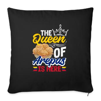 Arepas Colombian Venezuela Food - Sofa pillowcase 17,3'' x 17,3'' (45 x 45 cm) - black - Front