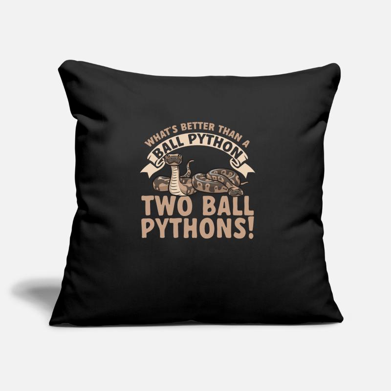 Ball Python Snake King Python Housse de coussin décorative 45 x 45 cm
