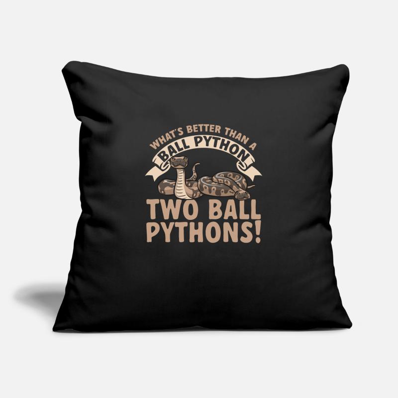 Ball Python Snake King Python Housse de coussin décorative 45 x 45 cm