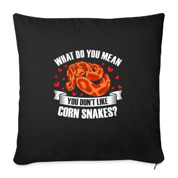 Serpent des blés Snake - Housse de coussin décorative 45 x 45 cm - noir - Devant