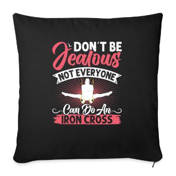 Ring Gymnastics Gymnastics - Sofa pillowcase 17,3'' x 17,3'' (45 x 45 cm) - black - Front