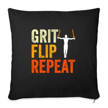 Ring Gymnastics Gymnastics - Sofa pillowcase 17,3'' x 17,3'' (45 x 45 cm) - black - Front