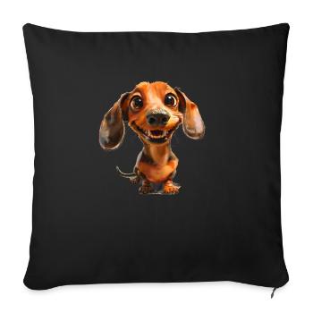 Funny German Boxer T for dog owner dog walk - Sofa pillowcase 17,3'' x 17,3'' (45 x 45 cm) - black - Front