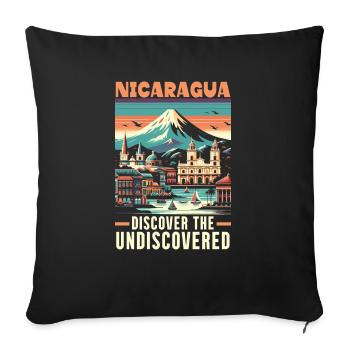 I Love Nicaragua Nicaraguan Flag Nicaraguan Pride - Sofa pillowcase 17,3'' x 17,3'' (45 x 45 cm) - black - Front