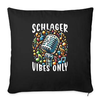 German Schlager Singer Germany Music Lover - Sofa pillowcase 17,3'' x 17,3'' (45 x 45 cm) - black - Front