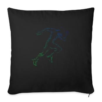 Fitness Cross Country Running Laufen Running - Sofa pillowcase 17,3'' x 17,3'' (45 x 45 cm) - black - Front