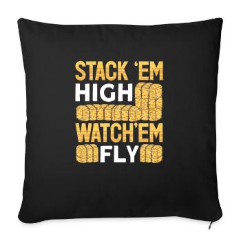 Arepas Colombien Venezuela Nourriture - Housse de coussin décorative 45 x 45 cm - noir - Devant