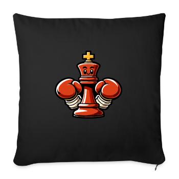 Checkmate King Chess - Sofa pillowcase 17,3'' x 17,3'' (45 x 45 cm) - black - Front