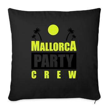 Mallorca Party Crew - Housse de coussin décorative 45 x 45 cm - noir - Devant
