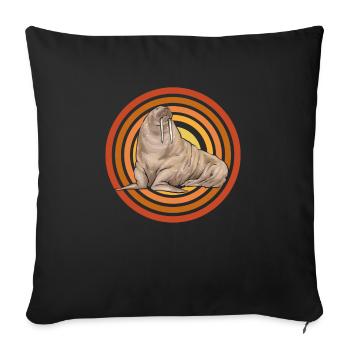 Walrus - Sofa pillowcase 17,3'' x 17,3'' (45 x 45 cm) - black - Front