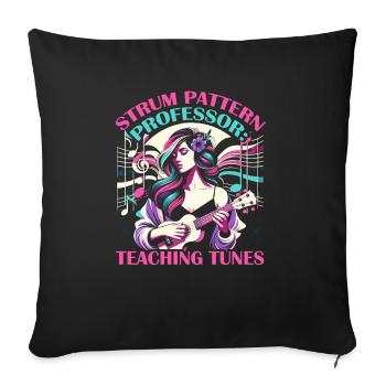 Ukelele Teacher Instrument Ukelele Player Uke - Sofa pillowcase 17,3'' x 17,3'' (45 x 45 cm) - black - Front