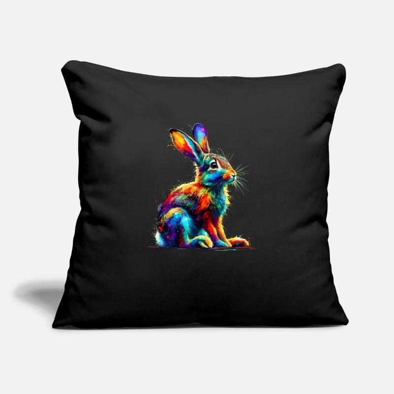 Colorful Splash Art Jackrabbit Jackrabbits Sofa pillowcase 17,3'' x 17,3'' (45 x 45 cm)