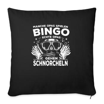 Schnorcheln Schnorchler Taucher Tauchen Schnorchel - Sofakissenbezug 45 x 45 cm - Schwarz - Vorne
