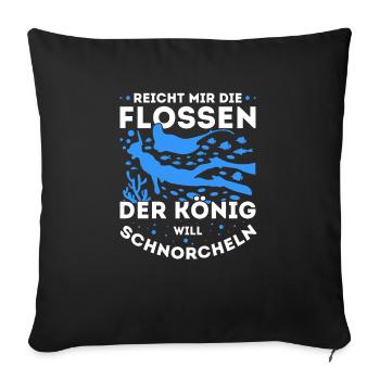 Schnorcheln Schnorchler Taucher Tauchen Schnorchel - Sofakissenbezug 45 x 45 cm - Schwarz - Vorne